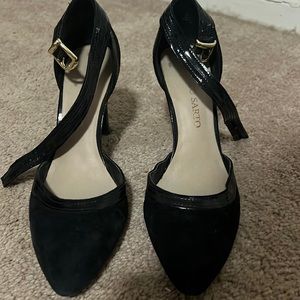 Franco Sarto suede and leather heels.